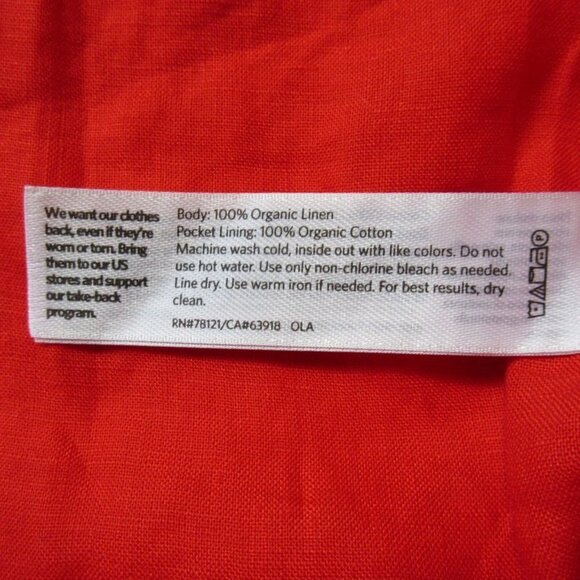 NWT Eileen Fisher Organic Handkerchief Linen Boxy Shift in Geranium Dress XL - Picture 4 of 6